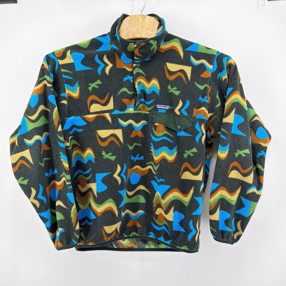 Patagonia Lightweight Synchilla Snap-T Pullover Fleece Arctic Collage Green M